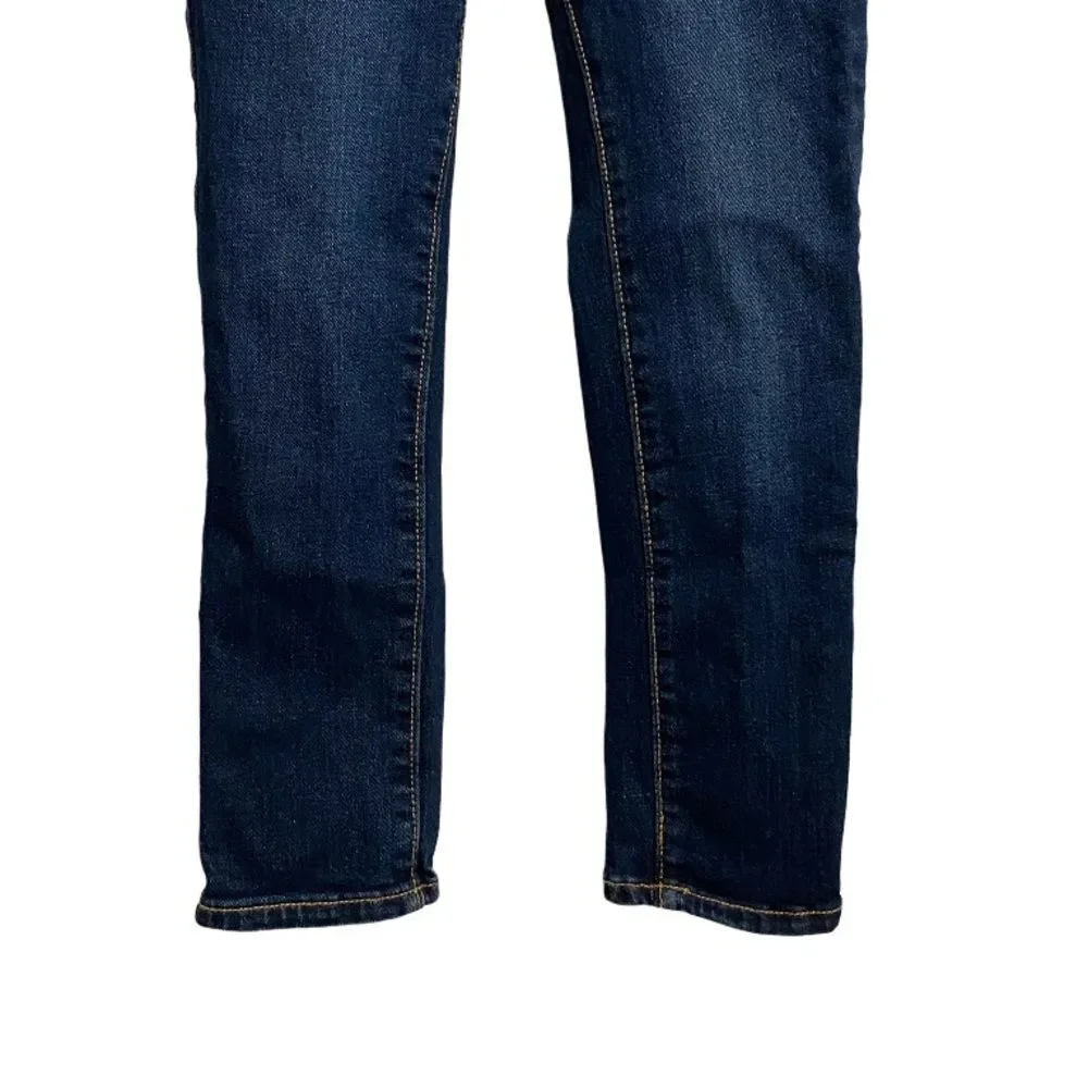 Old Navy Kids Pull-On Skinny Jeans Size S (6-7) Adjustable Waist Dark Wash Denim